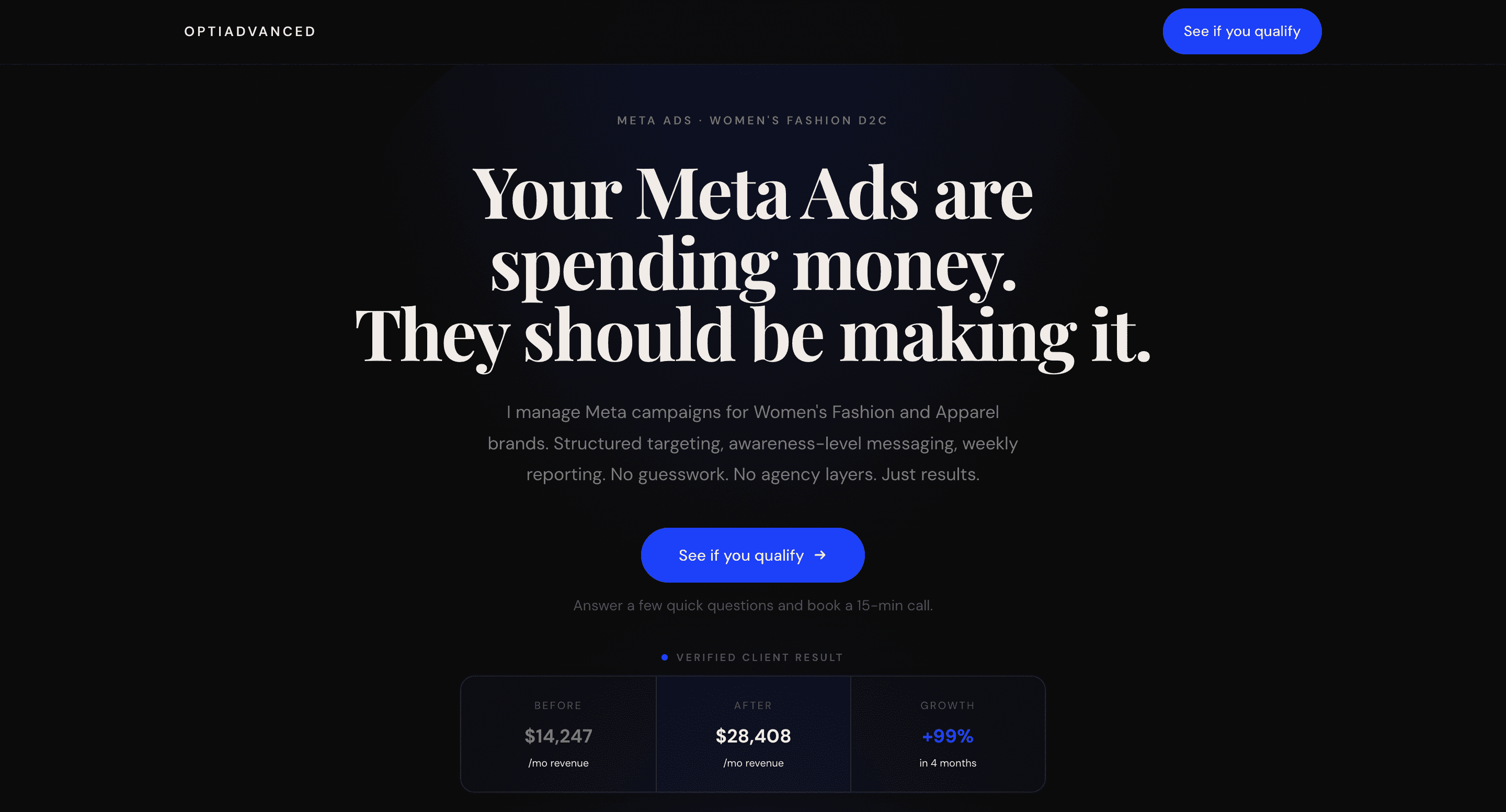 Optiadvanced Website Screenshot